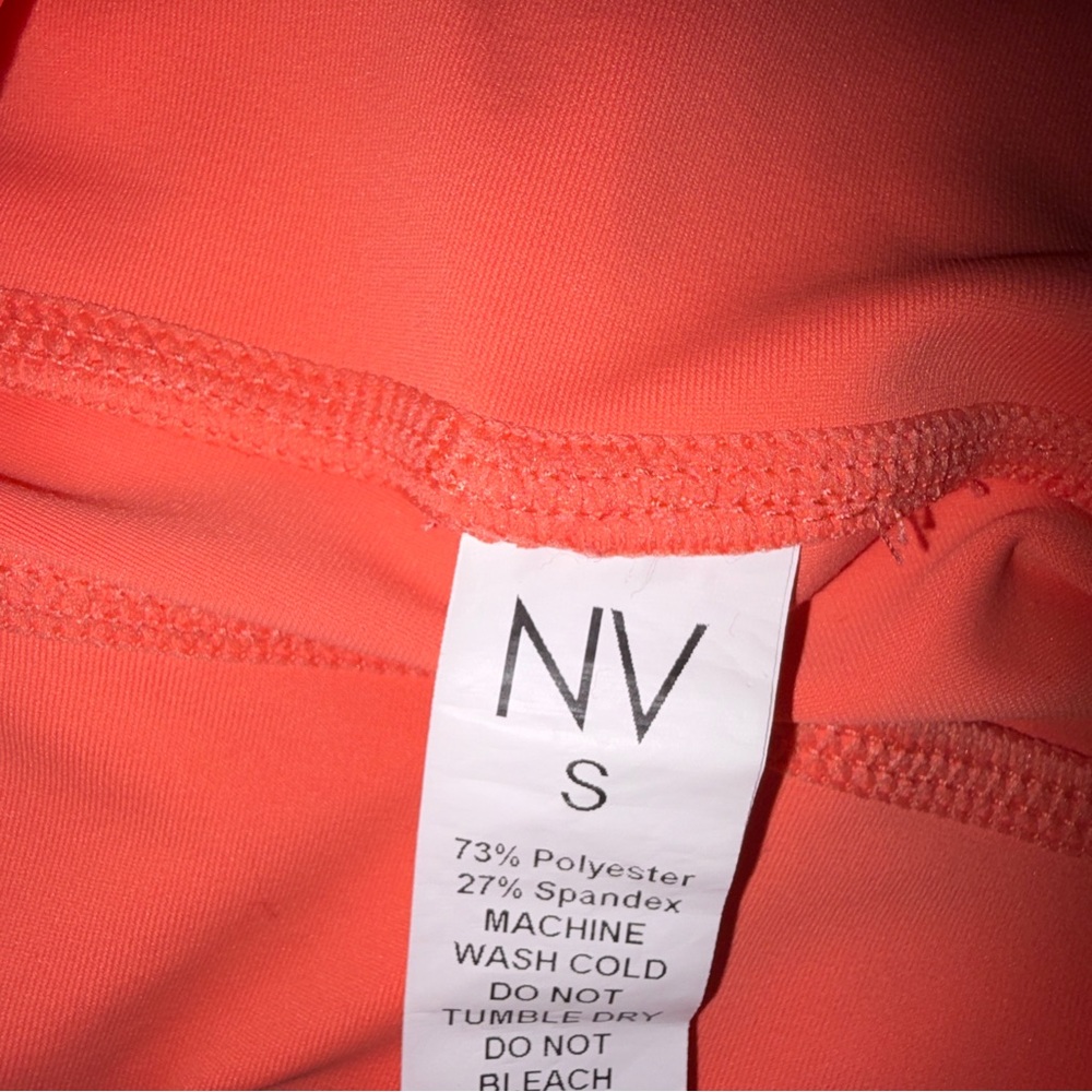 BodyNV Sherbet 3 Piece Coral Activewear Set Jacket, Sports Bar and Shorts Sz S - Picture 9 of 9
